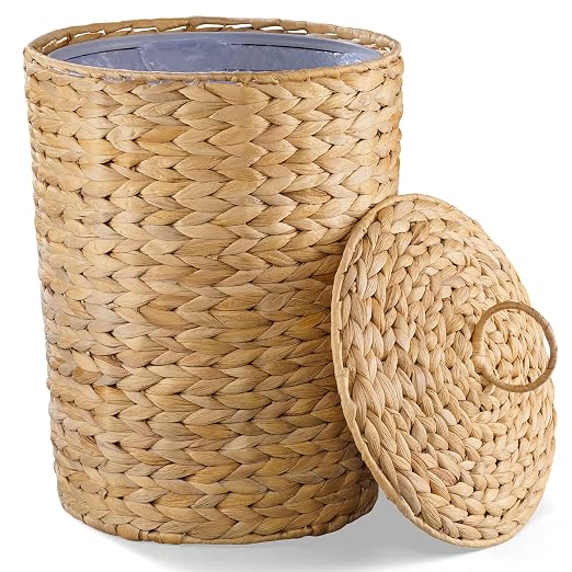 BLUEWEST 4.5 Gallons Wicker Trash Can by BLUEWEST