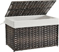 SONGMICS Storage Basket with Lid, Woven Blanket Storage Bin with Handles by SONGMICSbySONGMICSHOME