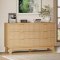 53" Long Dresser for Bedroom, 6-Drawer Dresser by BORNOON