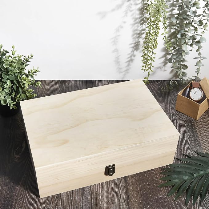 makerflo XL Natural Pine Wood Memory Box - Image 5
