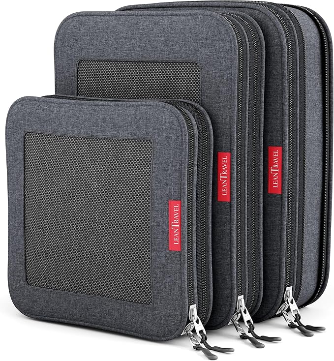 LeanTravel Compression Packing Cubes by LeanTravel