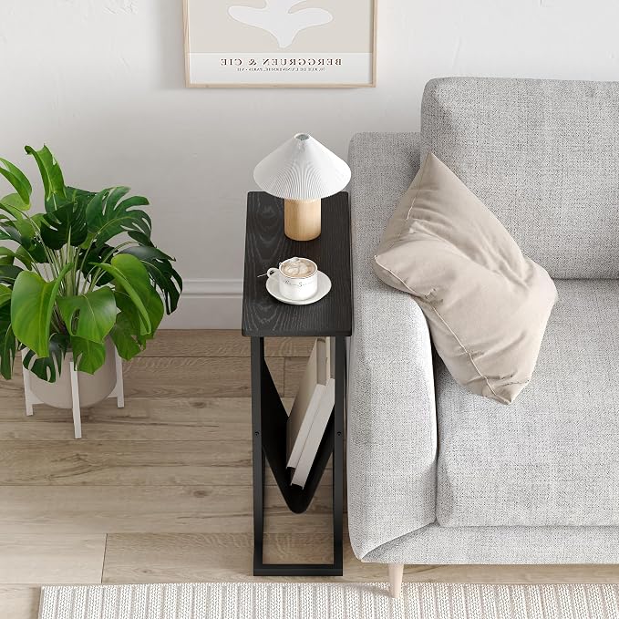 Yusong Narrow Side Table for Small Spaces, Small End Table - Image 8