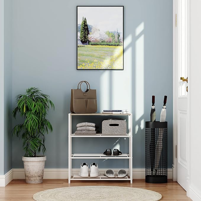 Yusong Shoe Rack Organizer, 4 Tier Industrial Shoe Storage Shelf - Image 9