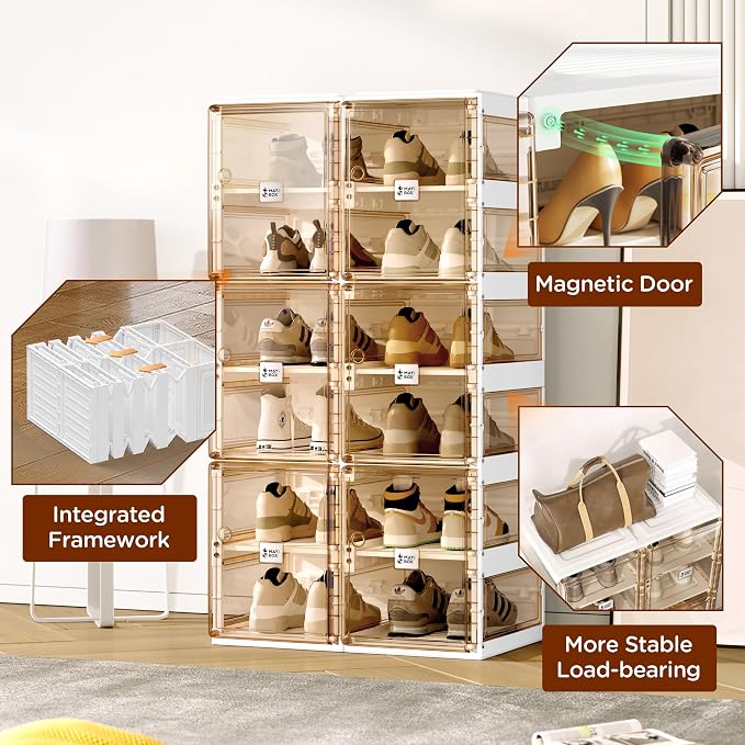 ANTBOX Foldable Shoe Rack, Shoe Organizers - Image 6