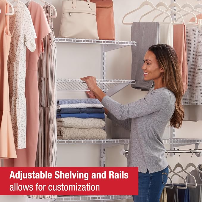 Rubbermaid Configurations Deluxe Custom Closet Kit 4-8Ft. Adjustable Metal Wire - Image 3