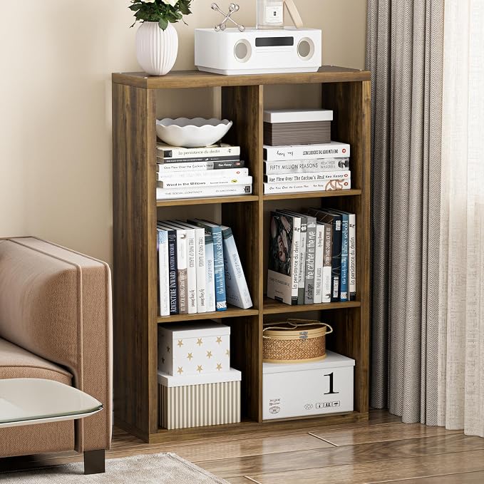 Cube Storage Organizer Bookcase, Decorative 11 inch Open Back Cubical Shelf - Image 2