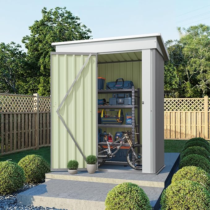 Flamaker 5x3 FT Storage Shed Waterproof Metal Garden Shed - Image 2