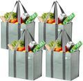VENO 4 Pack Reusable Grocery Bags, Heavy-Duty Shopping Bags by Veno
