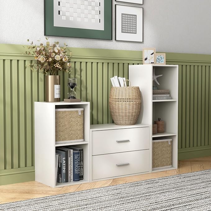 Homes: Inside + Out Apexa 2-Drawer Wooden Stackable Storage Drawers, Small Food - Image 4