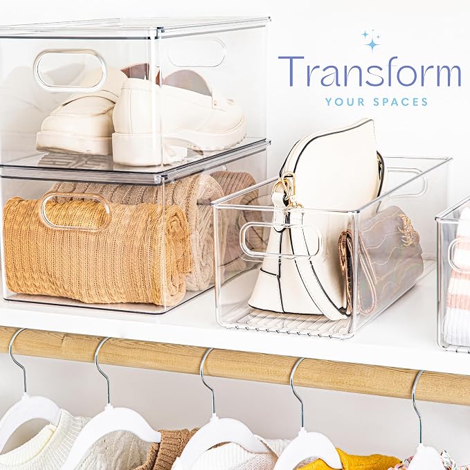 primebox Plastic Food Storage 4 Pack Clear Container Bin - Image 2
