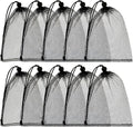 TecUnite 10 Pcs Mesh Bags Drawstring Laundry Bags Large Nylon Mesh Gift by TecUnite