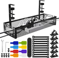 No Drill Under Desk Cable Management Tray, SONATURE 15.7" Cord Organizer by SONATURE