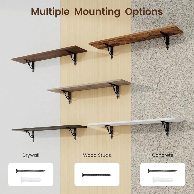 RICHFOCUS Floating Shelves for Wall Decor, 35.4W x 8D Shelves Set of 2 - Image 6