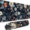 Dark Flower Large Mouse Pad, Gaming Keyboard Desk Pad, Extended Mouse Mat by BAHDSISFA