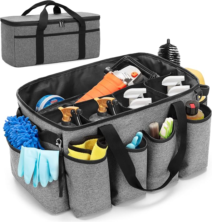 Detailing Bag with Polisher Carry Bag, Large Detail Car Care Box by HODRANT
