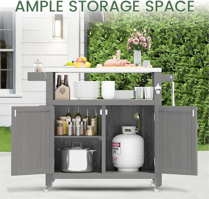 Weatherproof HIPS Outdoor Kitchen Island - Image 8