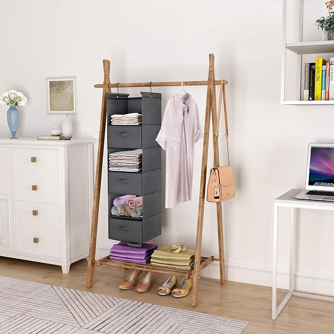 MAX Houser 6 Tier Shelf Hanging Closet Organizer, Closet Hanging Shelf - Image 4