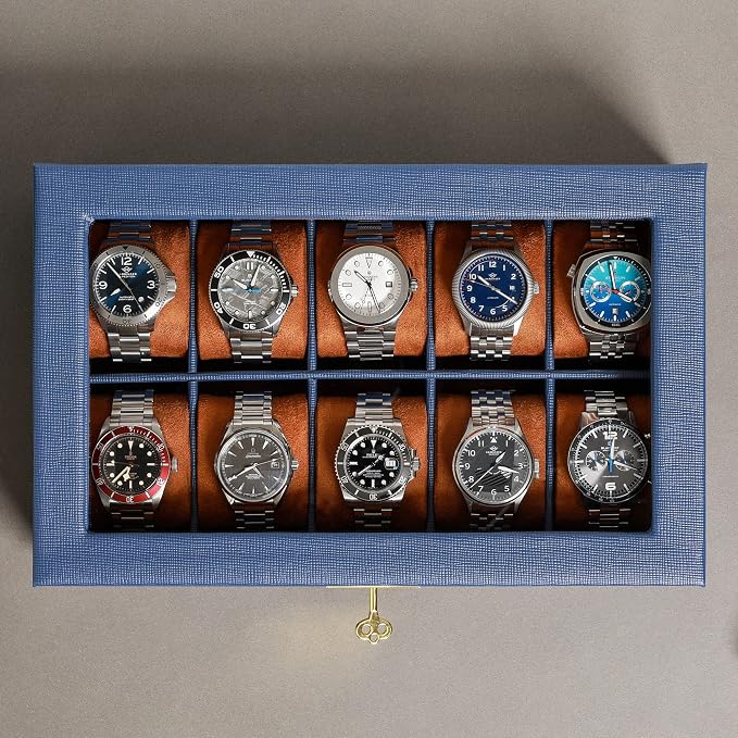 ROTHWELL 10 Slot Leather Watch Box - Image 3