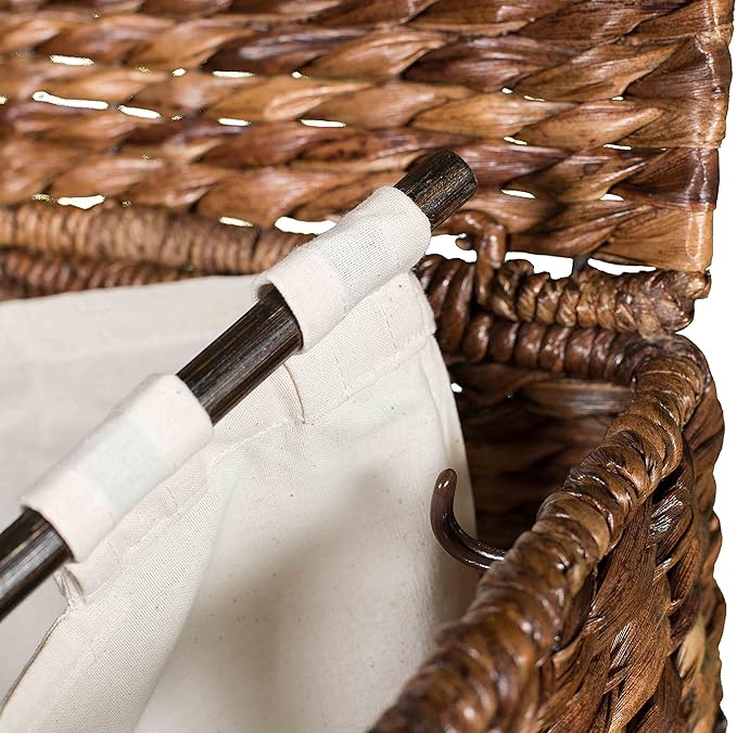 BIRDROCK HOME Seagrass Square Laundry Hamper - Image 5
