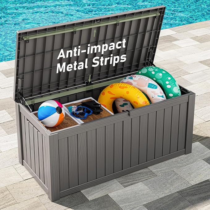 Outdoor Storage Box, Resin Deck Boxes Indoor and outdoor, Waterproof Storage by NBYSGO