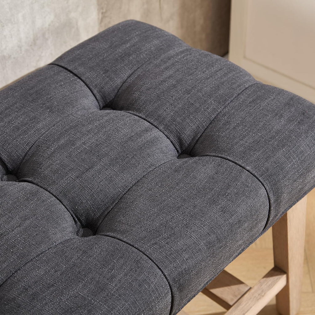 Entryway Shoe Bench Storage Benches with Upholstered Button Tufted