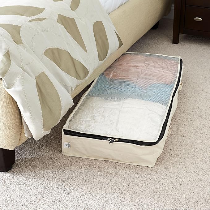 Household Essentials Cedarline Under Bed Storage Bag, Heavy-Duty Cotton Canvas - Image 4