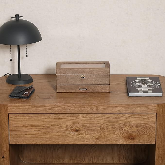 ROTHWELL 4-Slot Solid Walnut Watch Box - Image 3