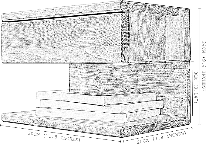 Floating Nightstand Side Accent or End Table - Image 9