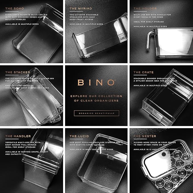 BINO | Stackable Plastic Storage Bins, Large - Image 7