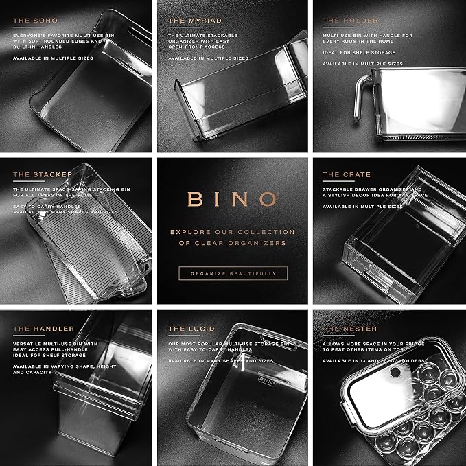 BINO | Stackable Plastic Storage Bins, Medium - Image 7