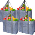 VENO 4 Pack Reusable Grocery Bags, Heavy-Duty Shopping Bags by Veno