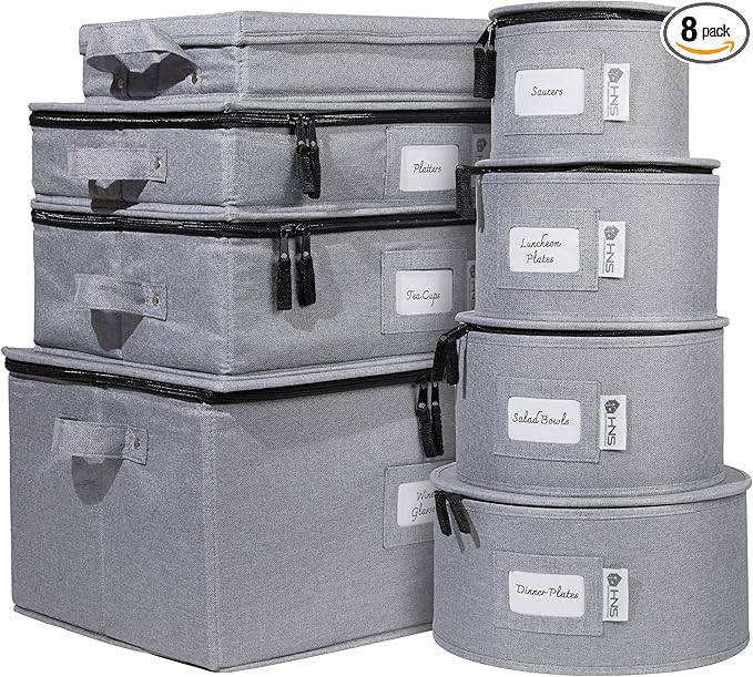 Hard Shell China Storage Containers 8-Piece Set Moving Boxes by HOLDN%E2%80%99STORAGE