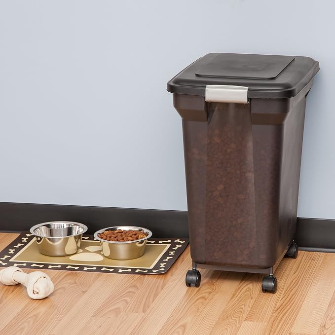 IRIS USA Airtight Dog Food Storage Container, WeatherPro, Removable Wheels - Image 11