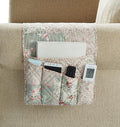 Brilliant Sunshine Rose and Sage Patchwork Sofa Armrest 5 Pockets Organizer by BrilliantSunshine