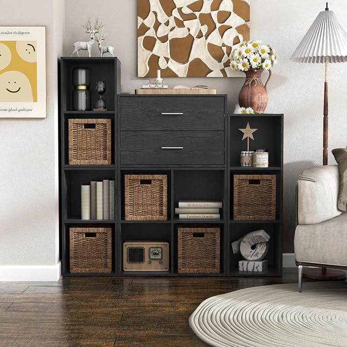 Homes: Inside + Out Apexa 2-Drawer Wooden Stackable Storage Drawers, Small Food - Image 4